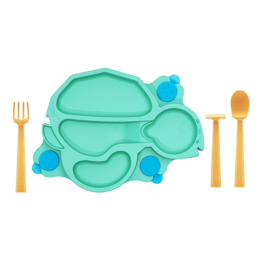 Baby Turtle Suction Plate and Training Utensils