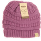 Kids Solid Fuzzy Lined CC Beanie KIDS25: Indie Pink