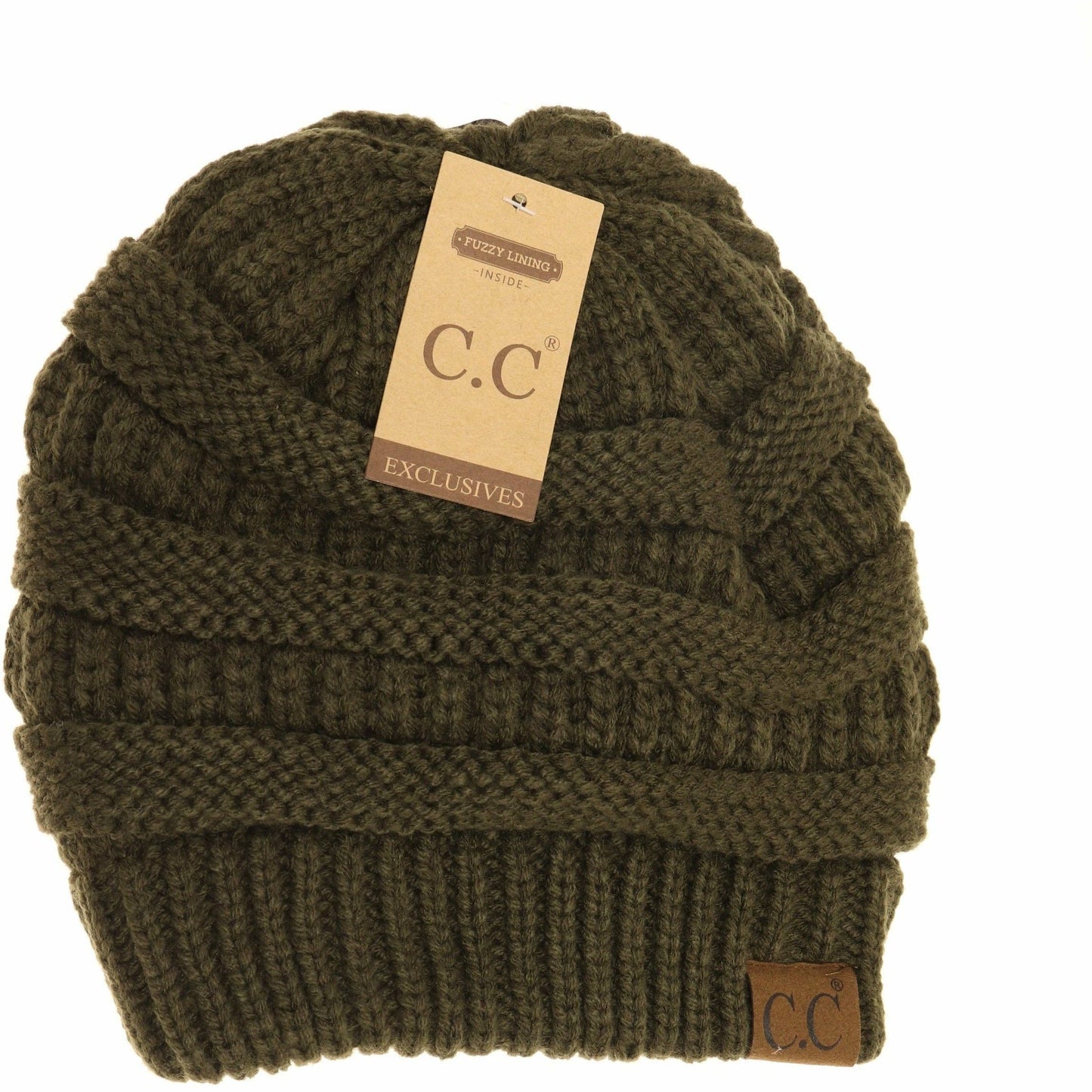 Classic Fuzzy Lined CC Beanie HAT25: Rose