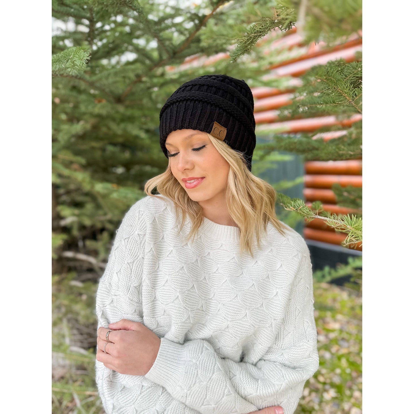 Classic Fuzzy Lined CC Beanie HAT25: Taupe