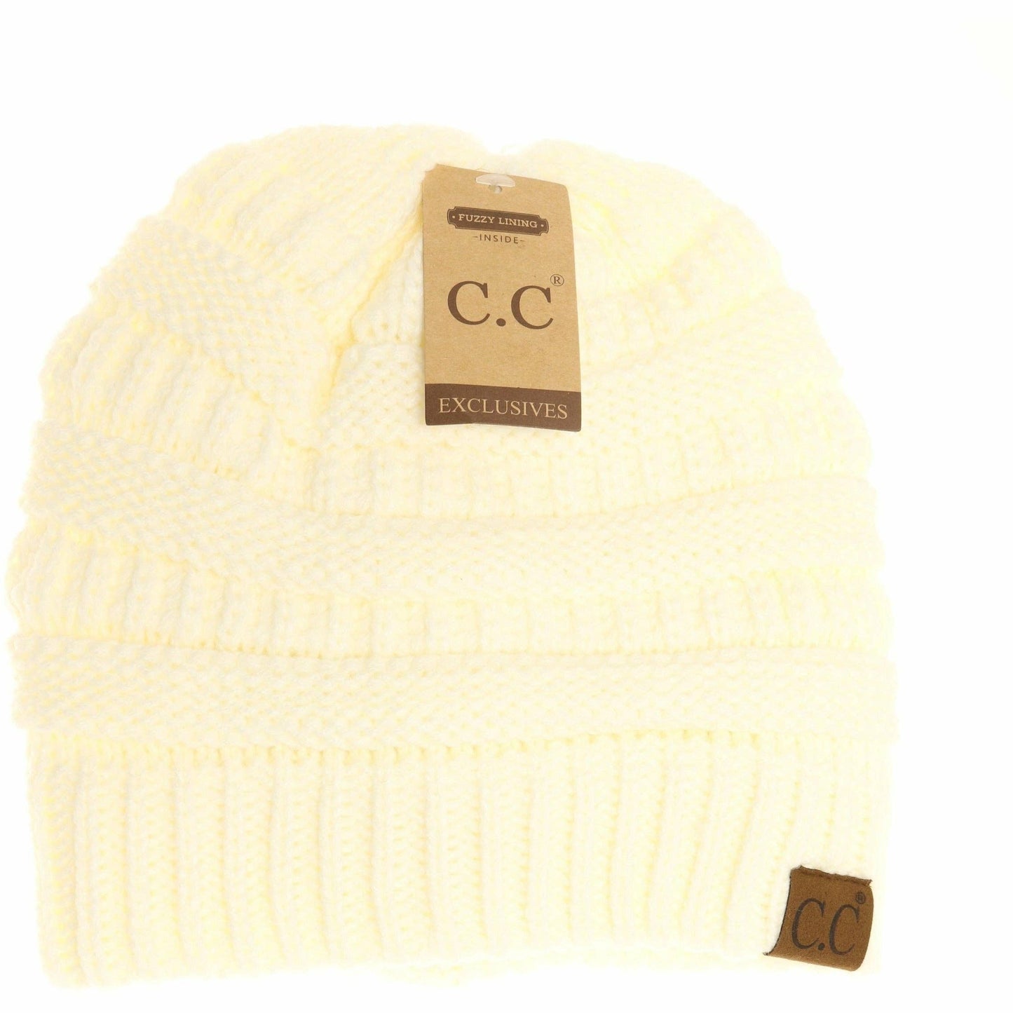 Classic Fuzzy Lined CC Beanie HAT25: Clay
