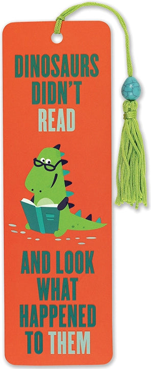 Dinosaurs Didn’t Read Beaded Bookmark
