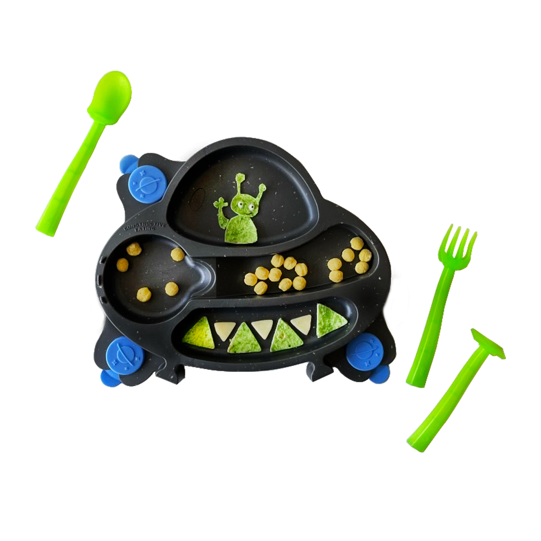 Baby UFO Suction Plate and Training Utensils