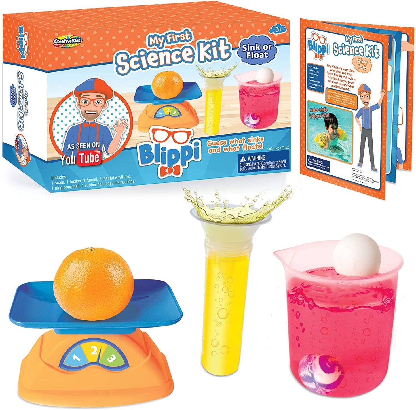 Blippi My First Science: Sink or Float - Science Kit with Physics Experiments 3+