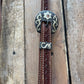 Split Ear Headstall - Red Leather Featured Buckle